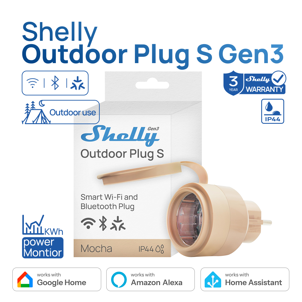 Shelly Relay Module - Shelly Outdoor Plug S Gen3 Power
