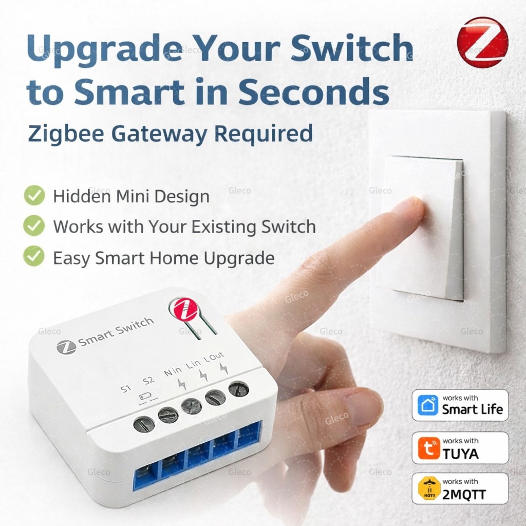 Diy Home Automation Hub - โมดูลสวิตช์อัจฉริยะ ZigBee Tuya รุ่นมินิ DIY รีเลย์ควบคุมไฟ