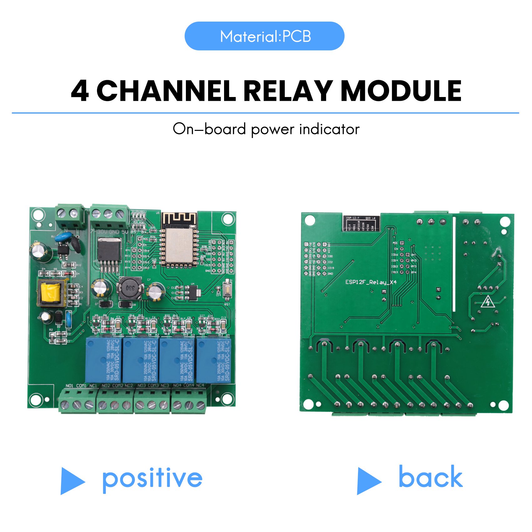 Relay 8 Channel Board - SCLS ESP8266 ไร้สาย WIFI 4 ช่องรีเลย์โมดูล