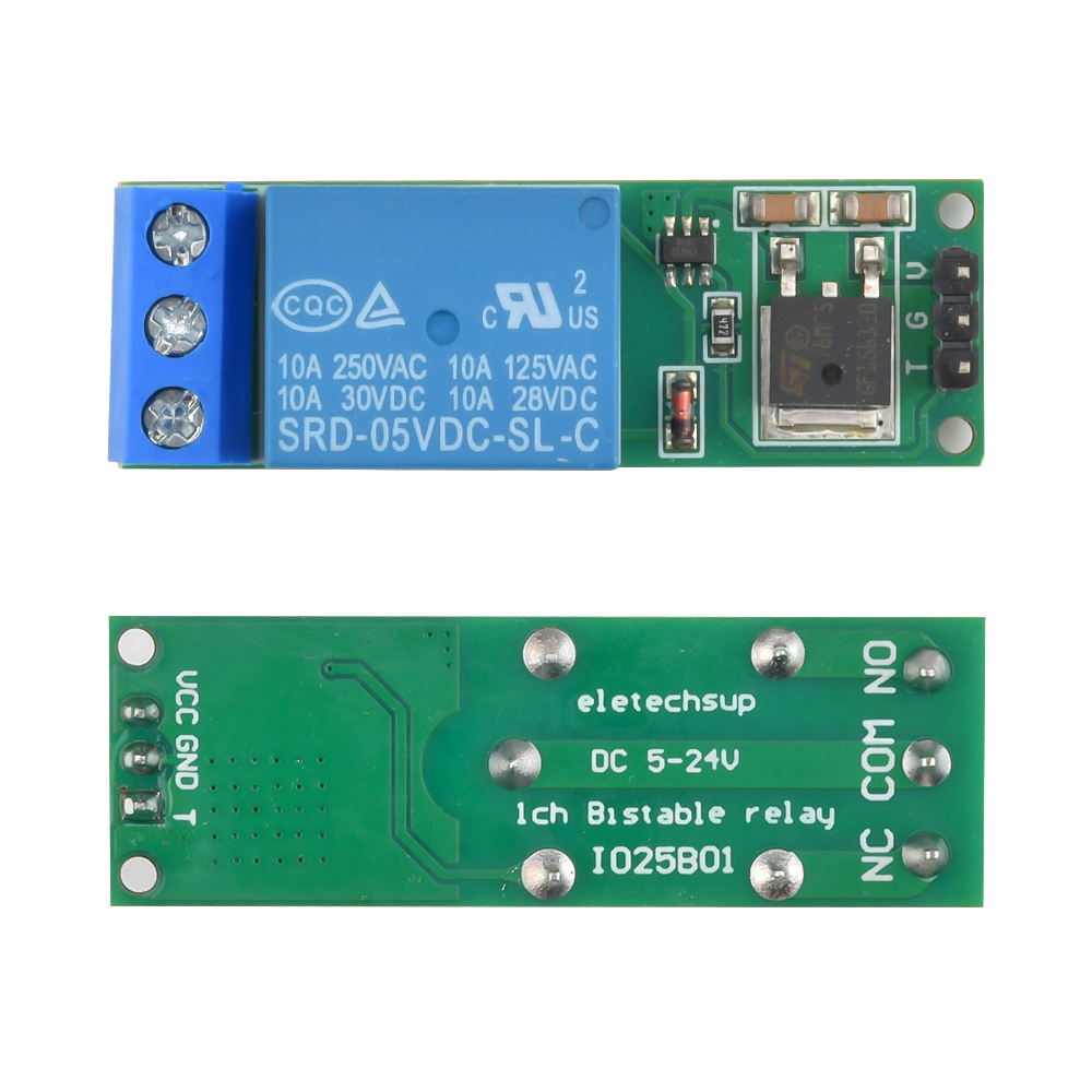Shelly Relay Module - โมดูลรีเลย์แบบฟลิปฟล็อป DC 6-24V 1 ช่อง สวิตช์รีเลย์แบบล็อคตัวเองสำหรับบ้านอัจฉริยะ