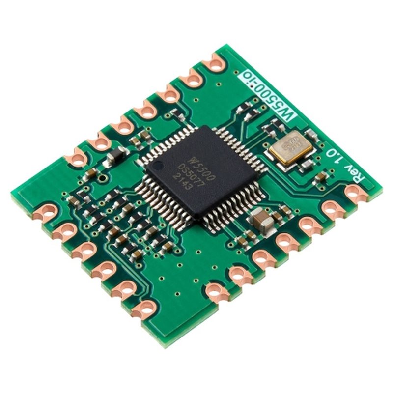 Ethernet Module W5500 - โมดูลอีเธอร์เน็ต AB42-W5500-Io อินเทอร์เฟซ SPI ดีไซน์กะทัดรัด