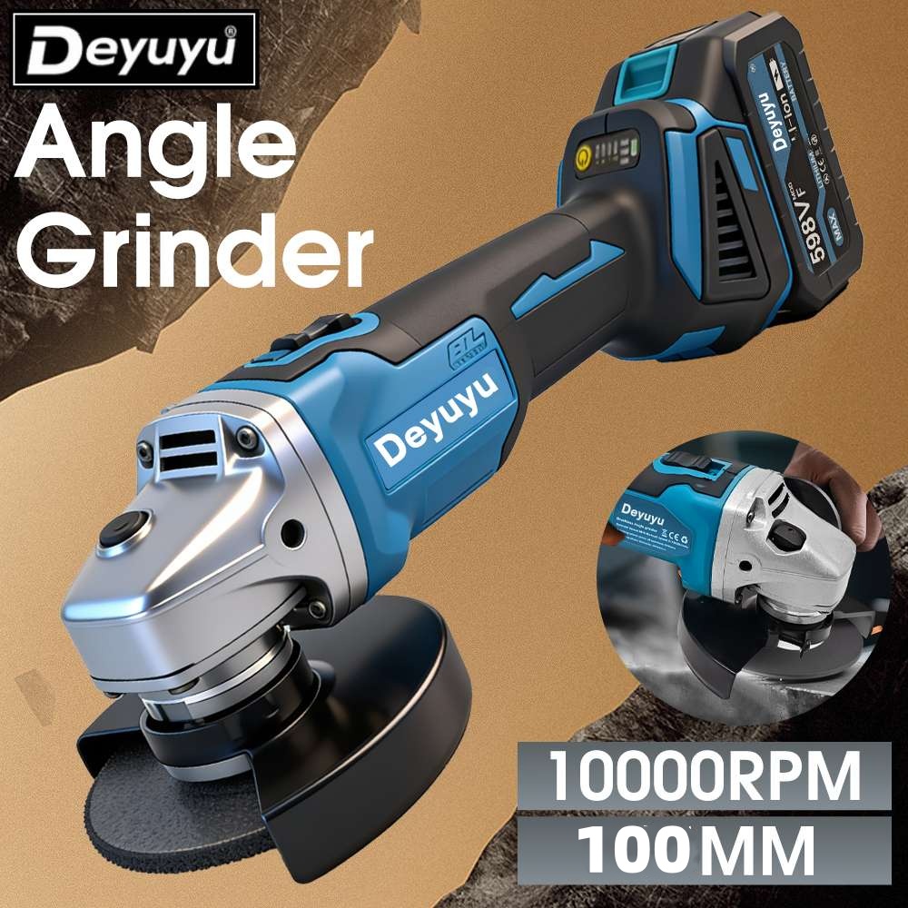 Diy Automation - เครื่องเจียรมุมแบบชาร์จไฟได้ 100 มม. แบตเตอรี่ลิเธียม เครื่องขัด เจียร