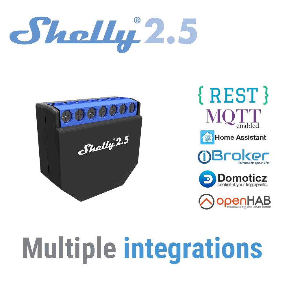 Shelly 2.5 Smart Home รีเลย์คู - Shelly Relay Module บทวิจารณ์และราคา